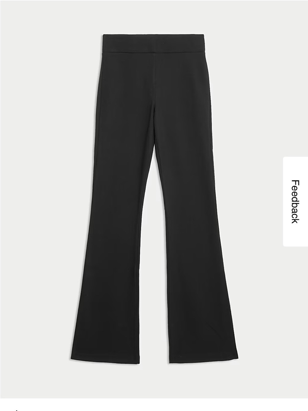 Marks & Spencer Black Boot-Cut Flare Pull On Viscose Pants